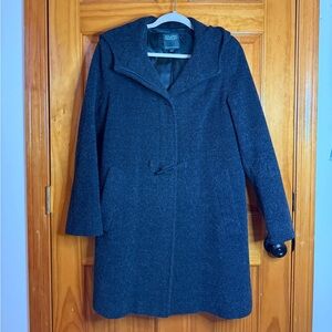 Hilary Radley Wool & Alpaca Superfine Blend Women's 
Gray Duffle Coat Size 6